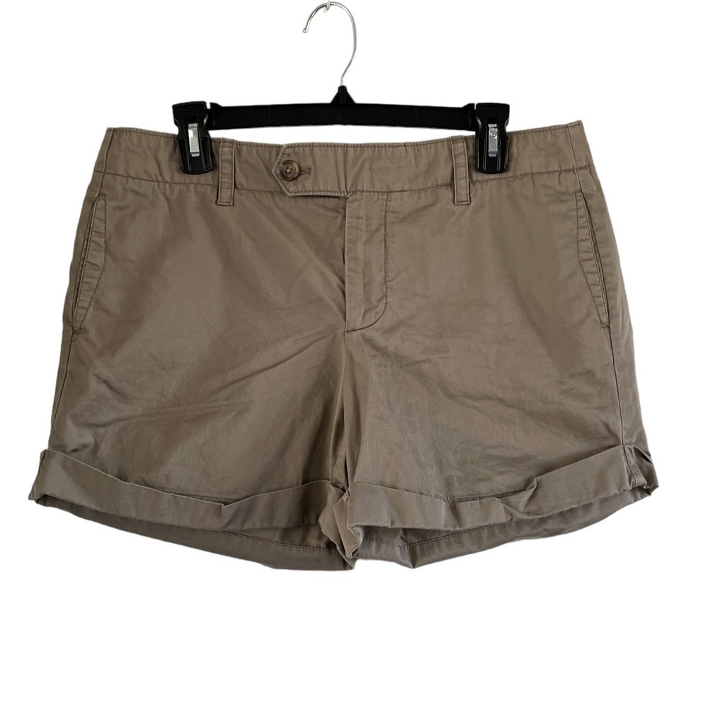 GAP Women's Cotton Brown Khaki‎ Cuffed Shorts 12 4.5 inch Inseam